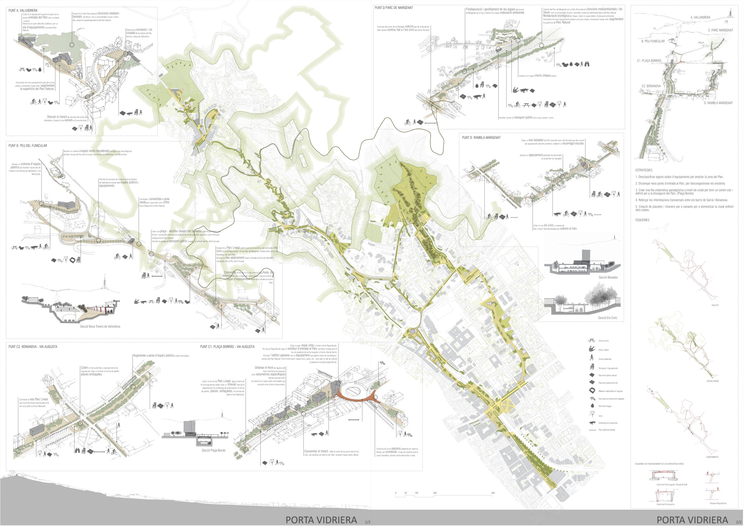 Plànol de projecte Portes Collserola