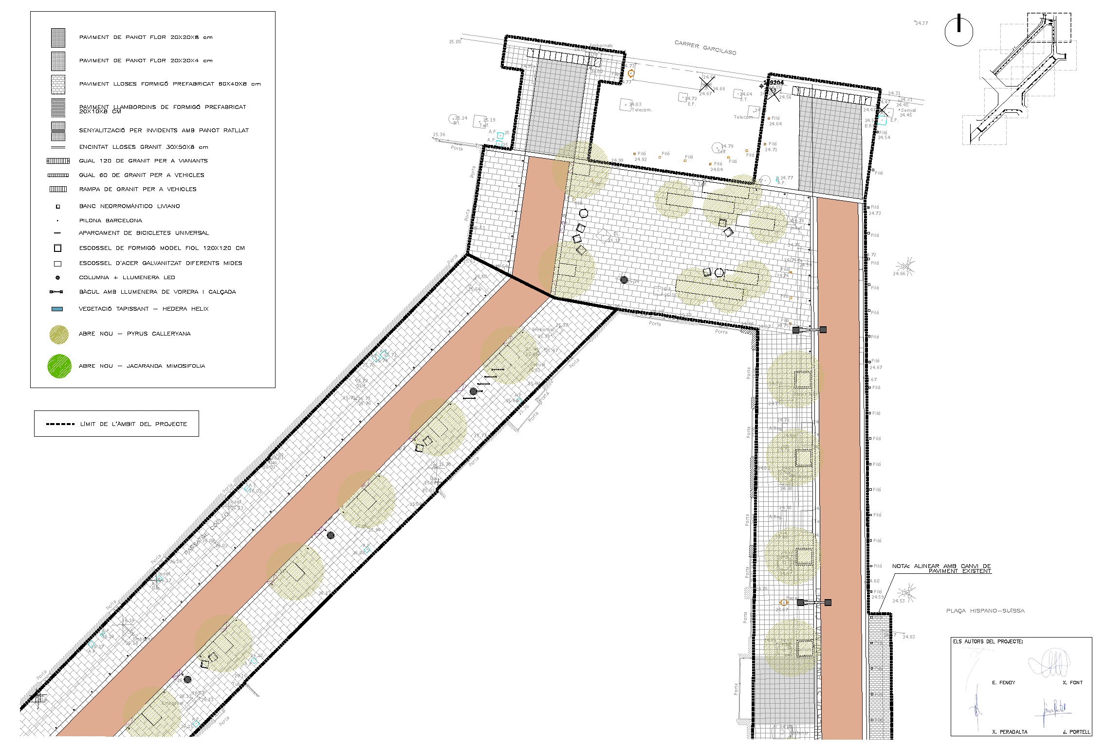Plànol de projecte Santa Antoni Maria Claret i Coello