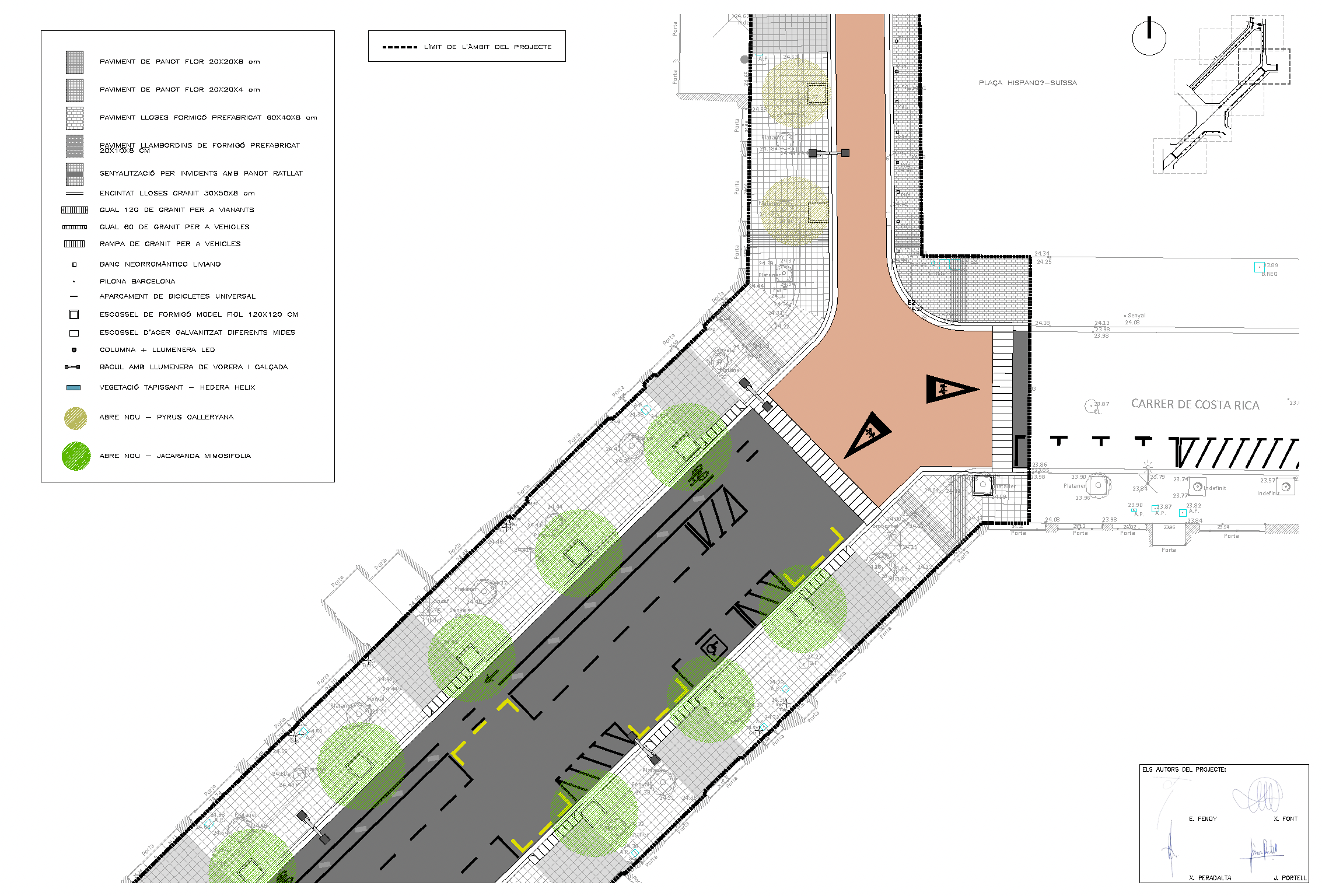 Plànol de projecte Santa Antoni Maria Claret i Coello
